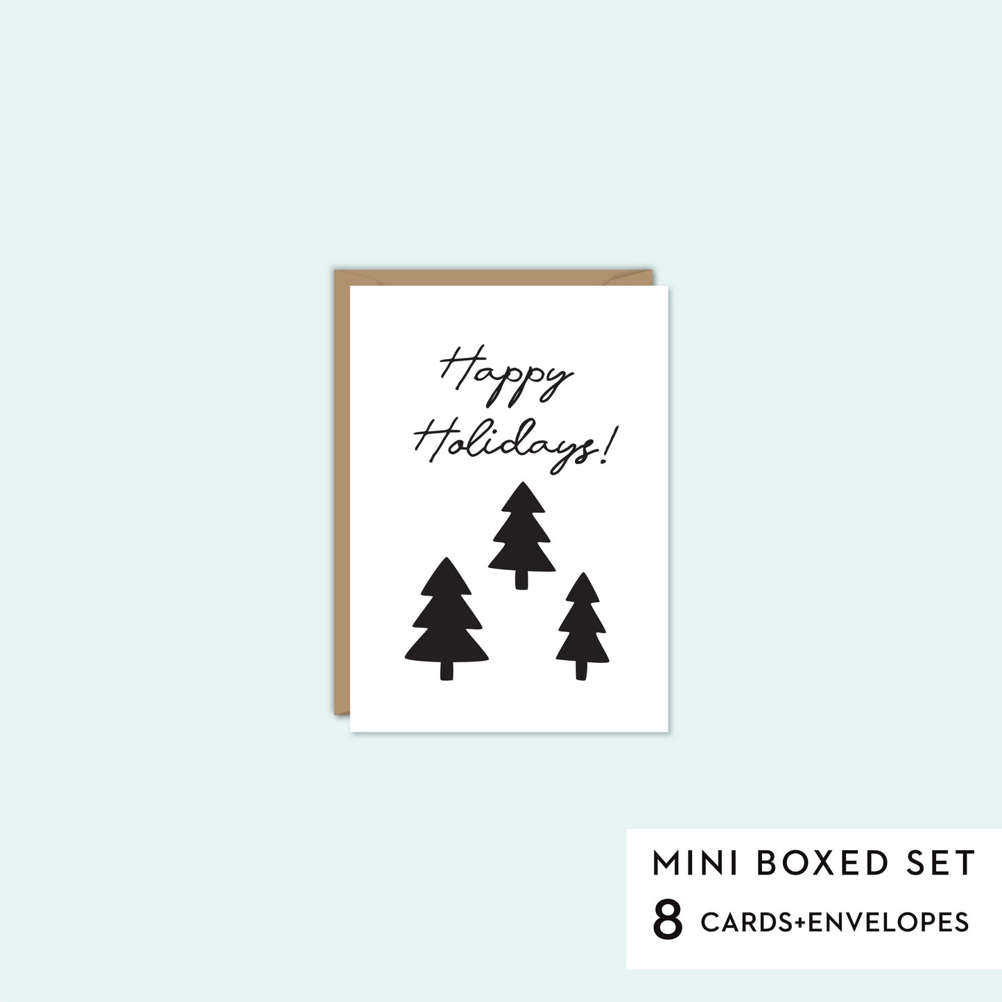 HAPPY HOLIDAYS-Mini Boxed Set of 8 cards