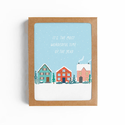 MOST WONDERFUL TIME Holiday card-BOXED SET OF 6