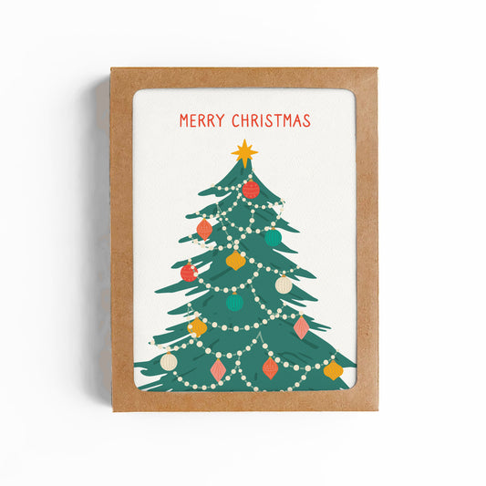 Christmas Tree Merry Christmas Card-Boxed Set of 6