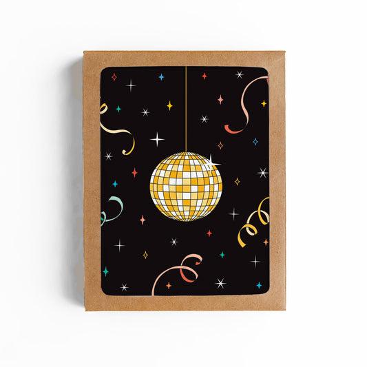 Disco Party New Year Card-Boxed Set of 6