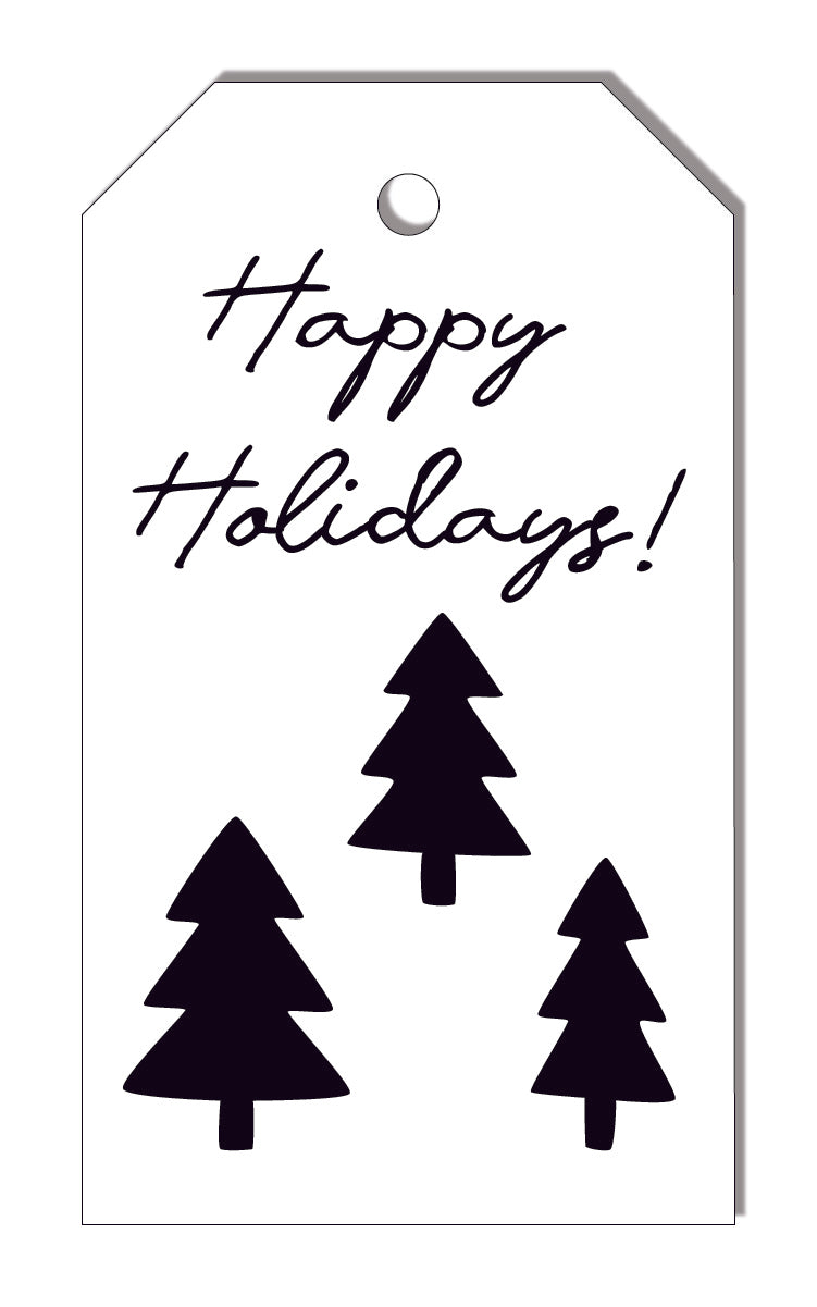 Natural Kraft Happy Holidays Gift Tags