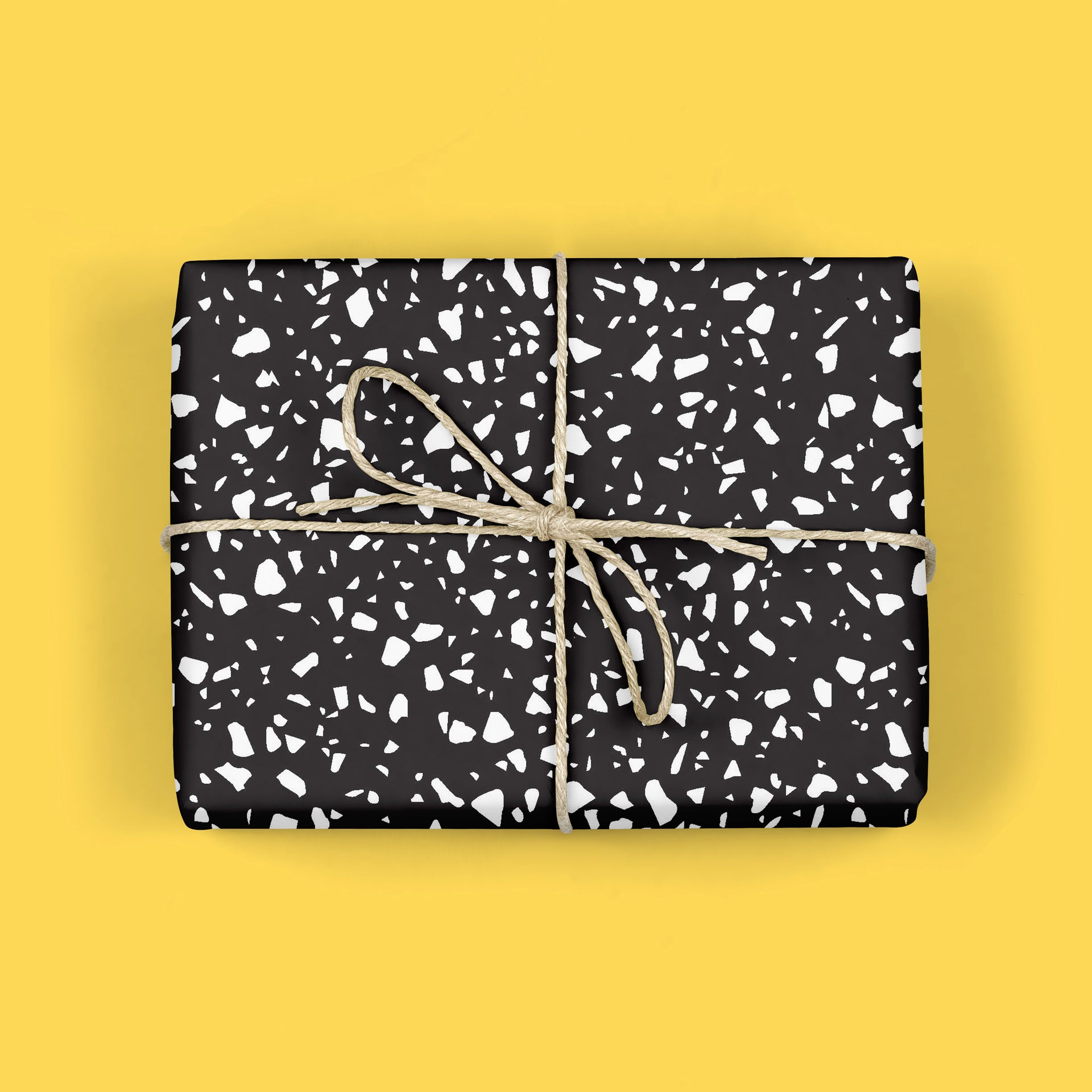 BLACK TERRAZZO GIFT WRAP